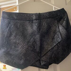 black snake skin shorts